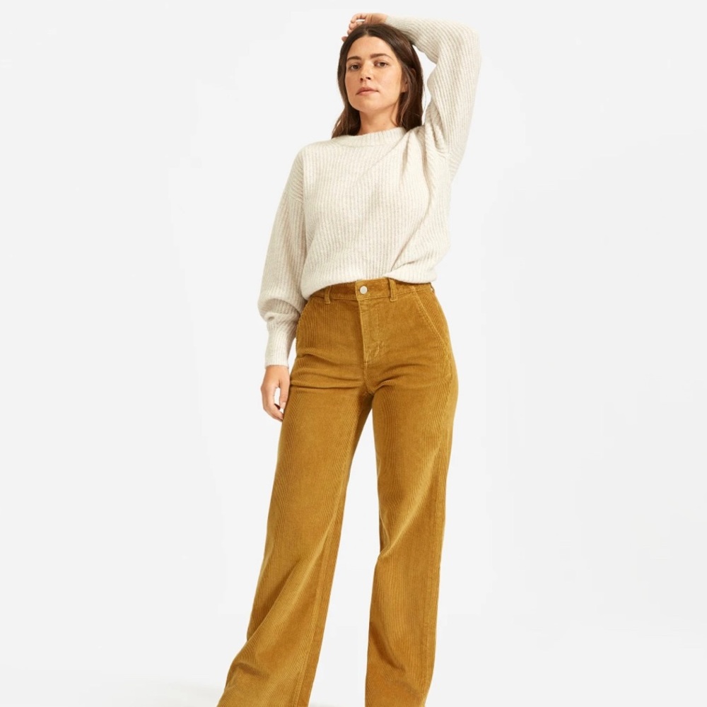 Everlane Corduroy High Waist Wide Leg Pants